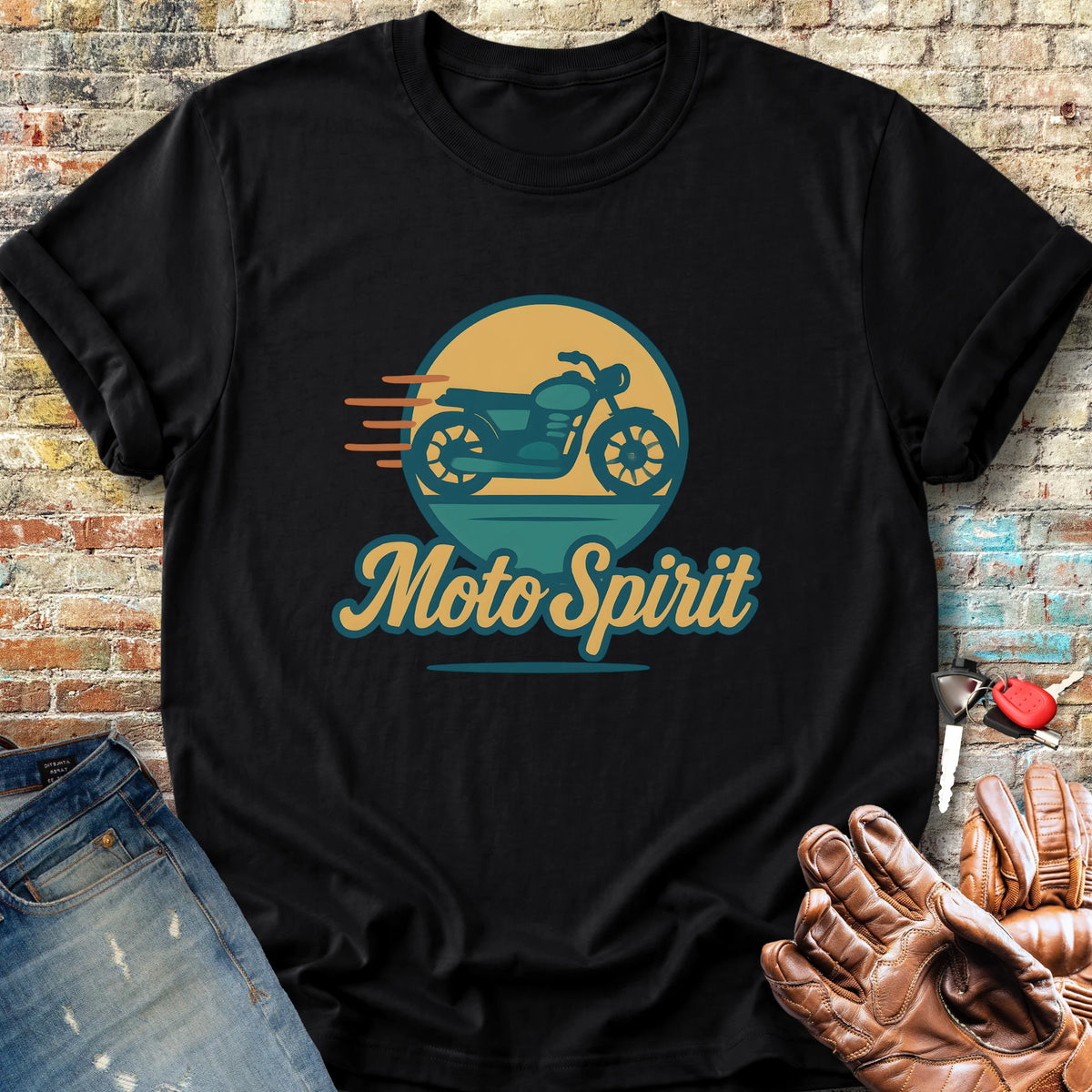 Moto Spirit Classic T-Shirt - Black