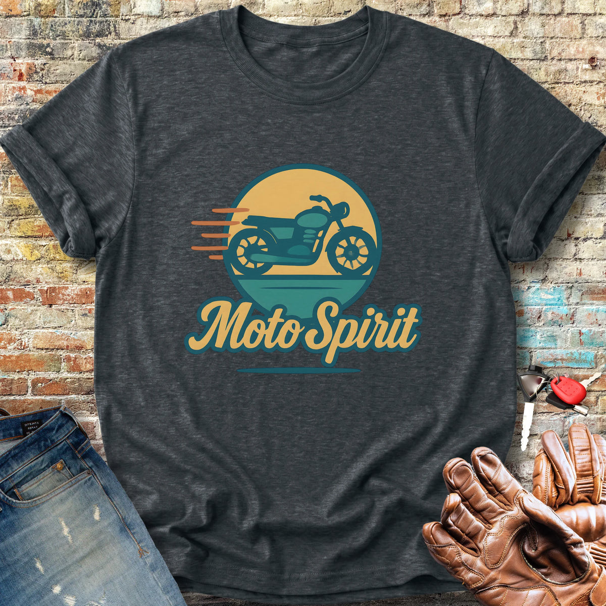 Moto Spirit Classic T-Shirt - Dark Heather