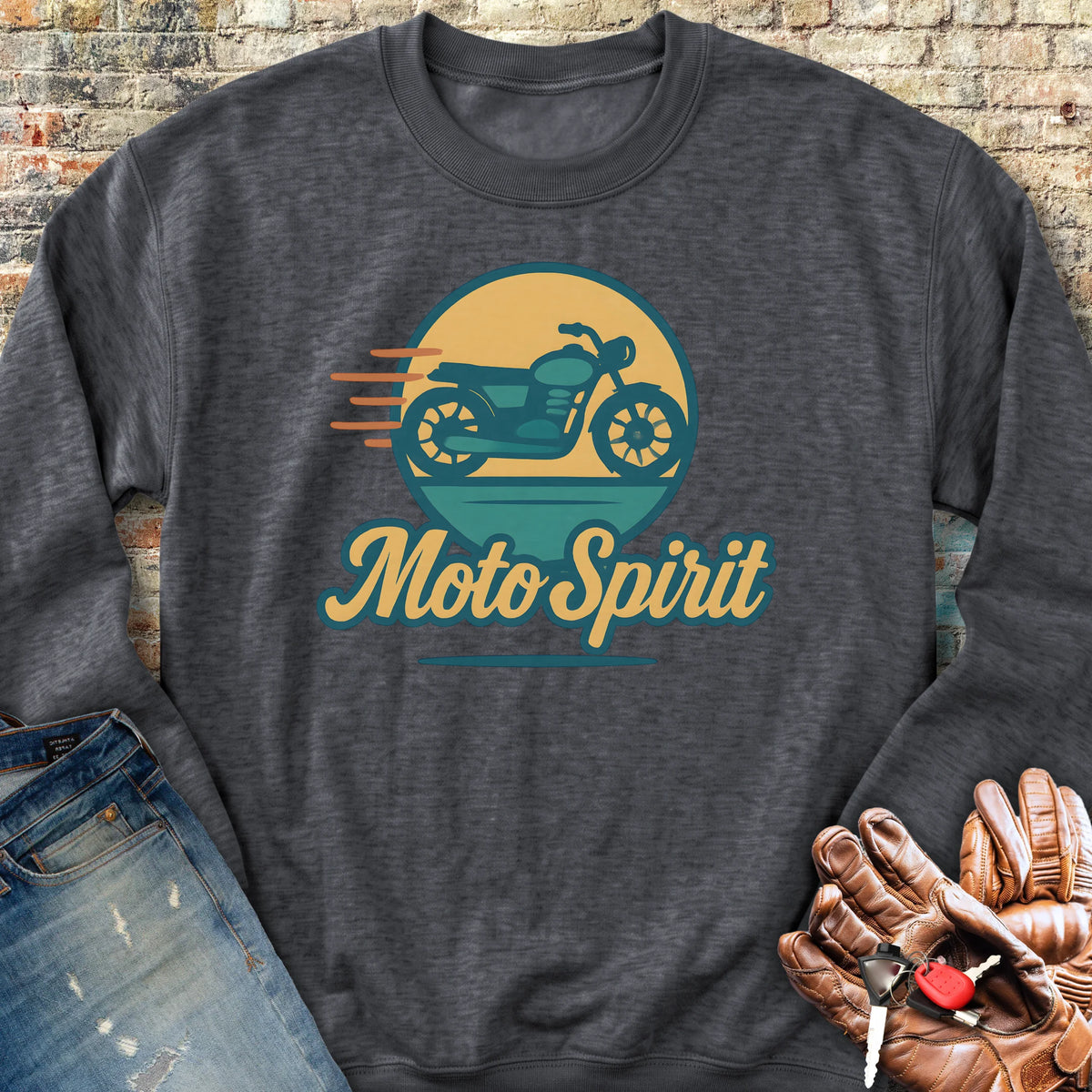 Moto Spirit Sweatshirt - Dark Heather