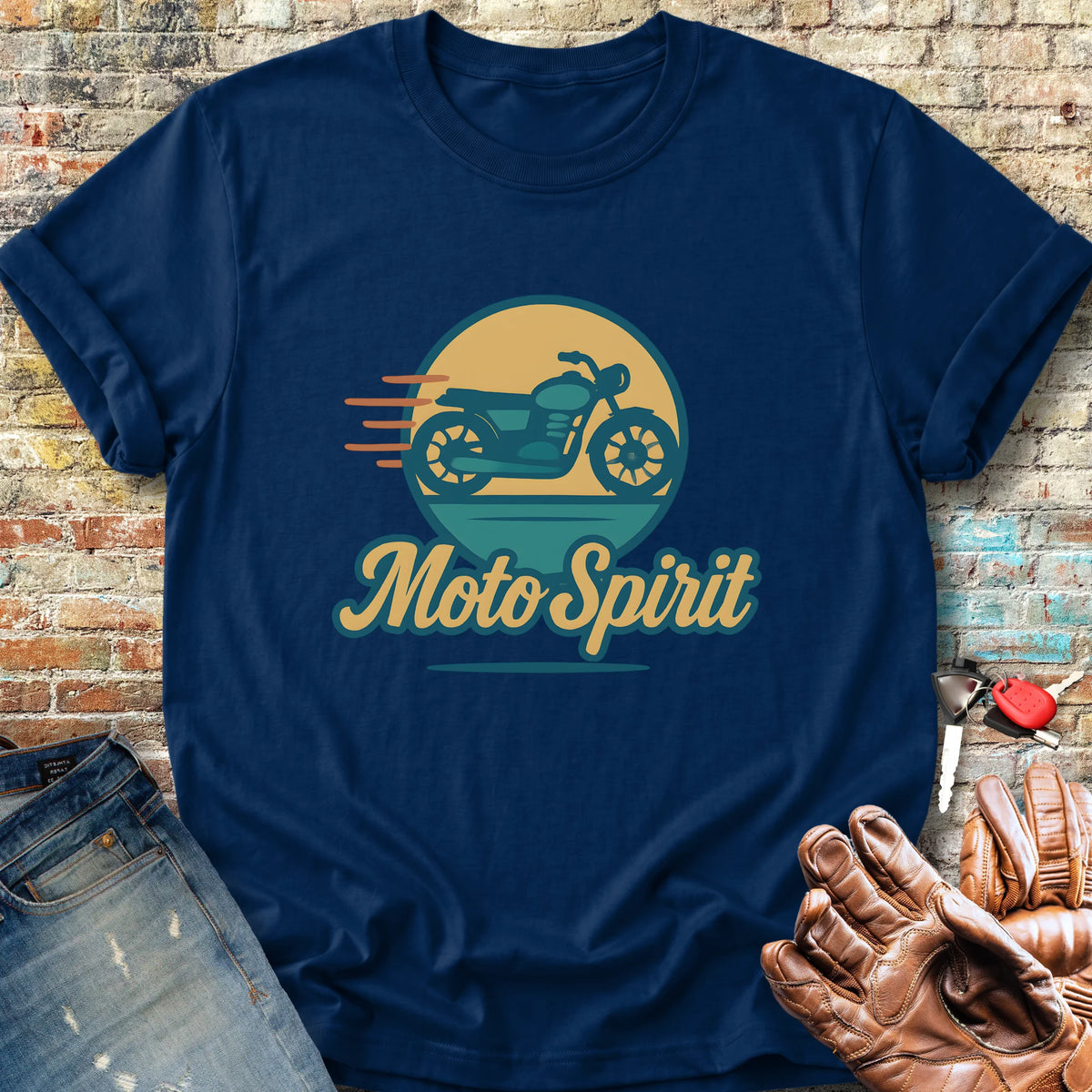 Moto Spirit Classic T-Shirt - Navy