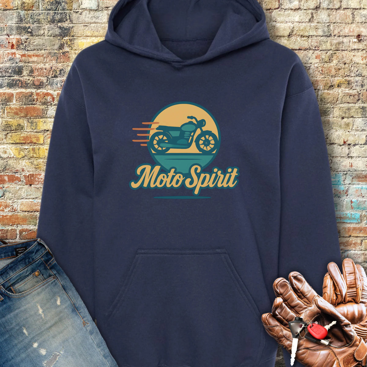 Moto Spirit Hoodie - Navy