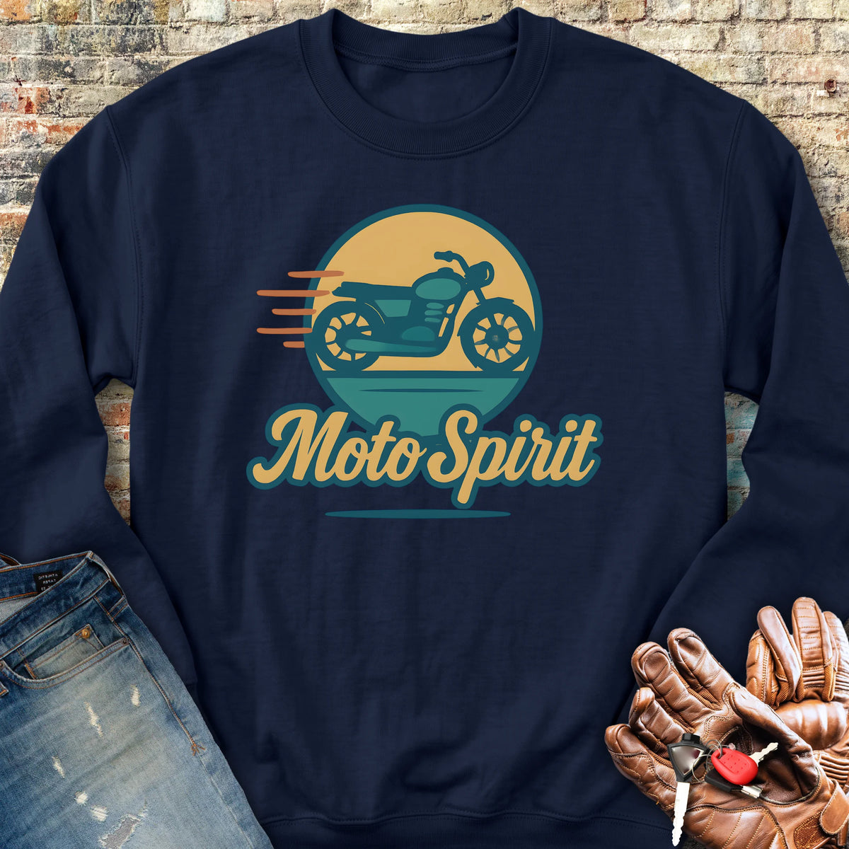 Moto Spirit Sweatshirt - Navy