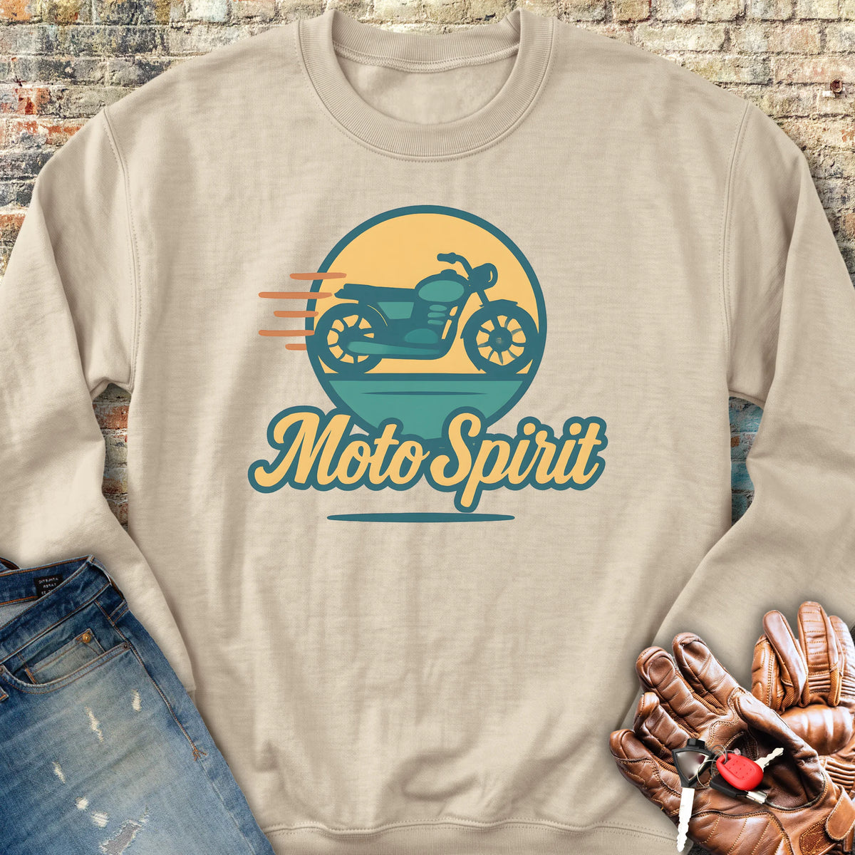 Moto Spirit Sweatshirt - Sand