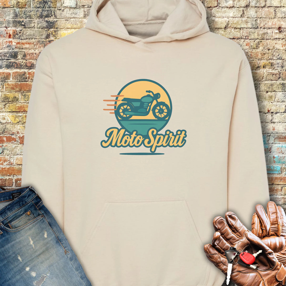 Moto Spirit Hoodie - Sand
