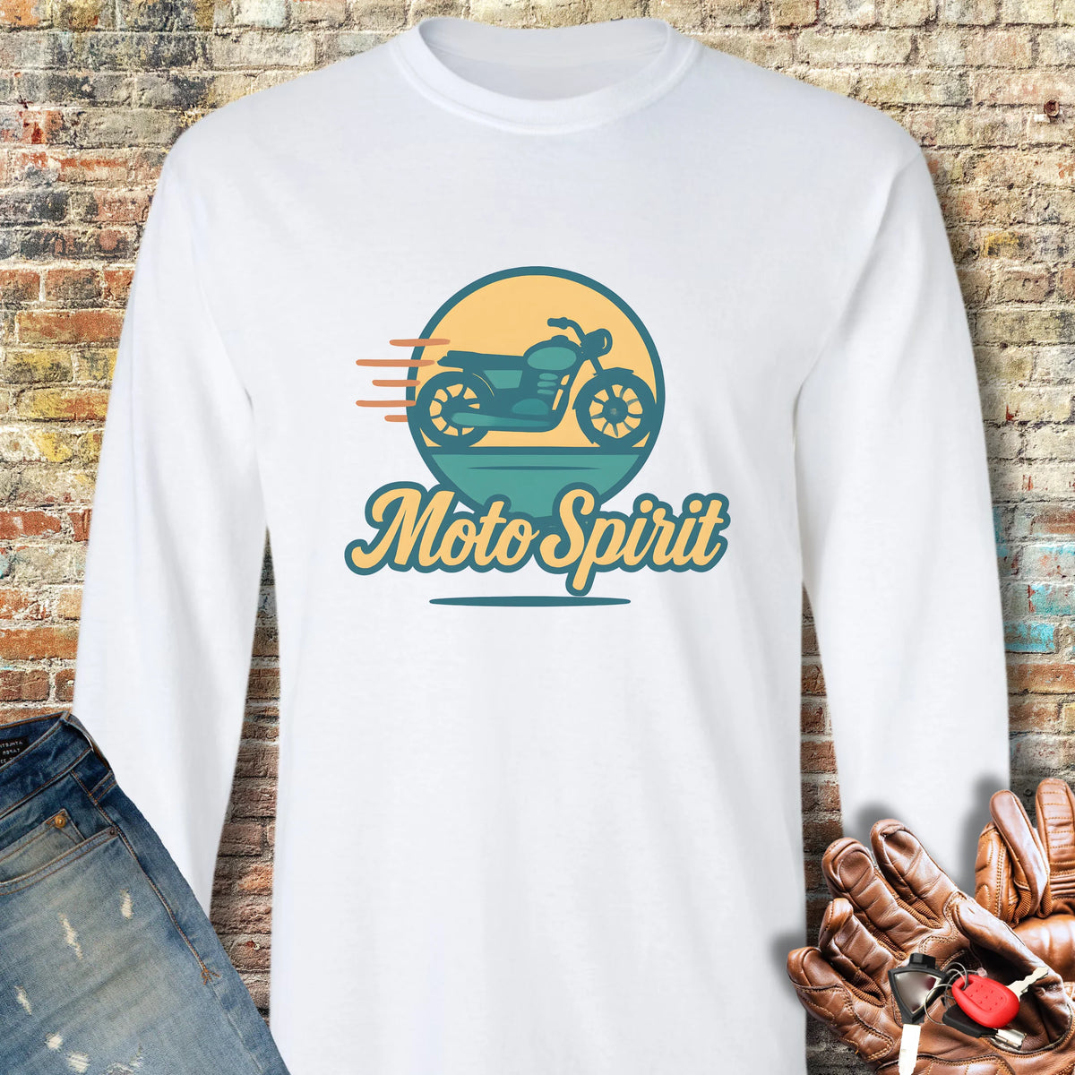 Moto Spirit Long Sleeve T-Shirt - White