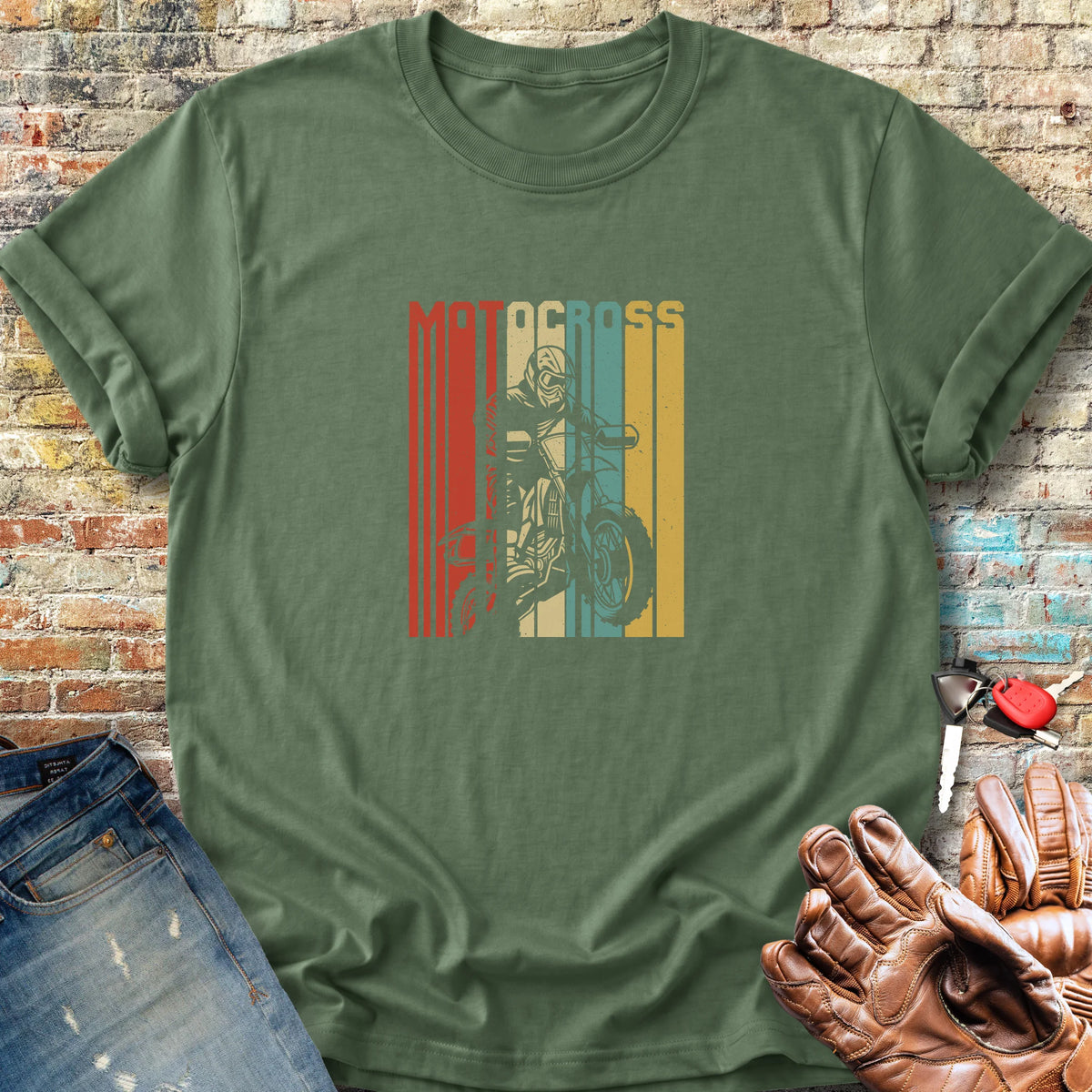 Motocross Classic T-Shirt - Military Green