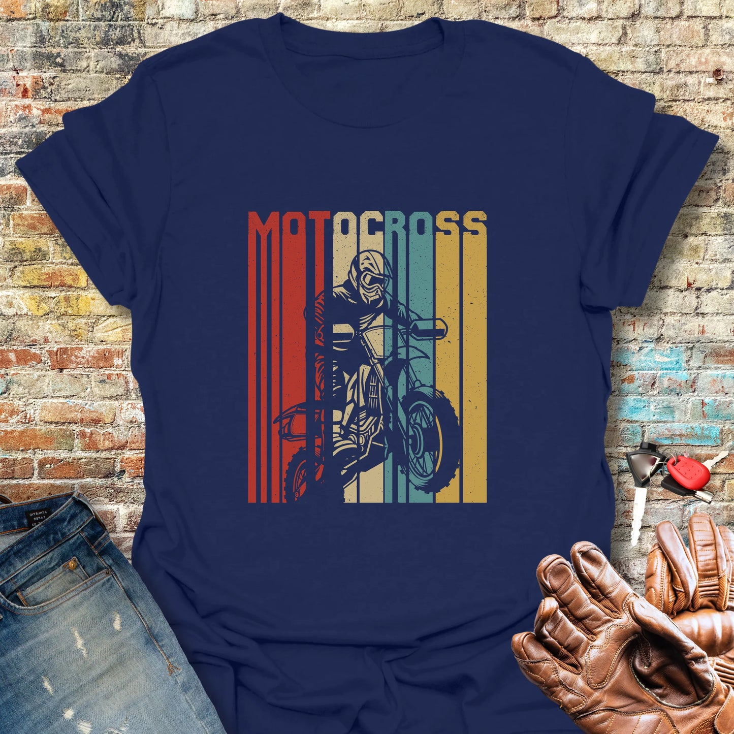 Motocross T-Shirt - Navy