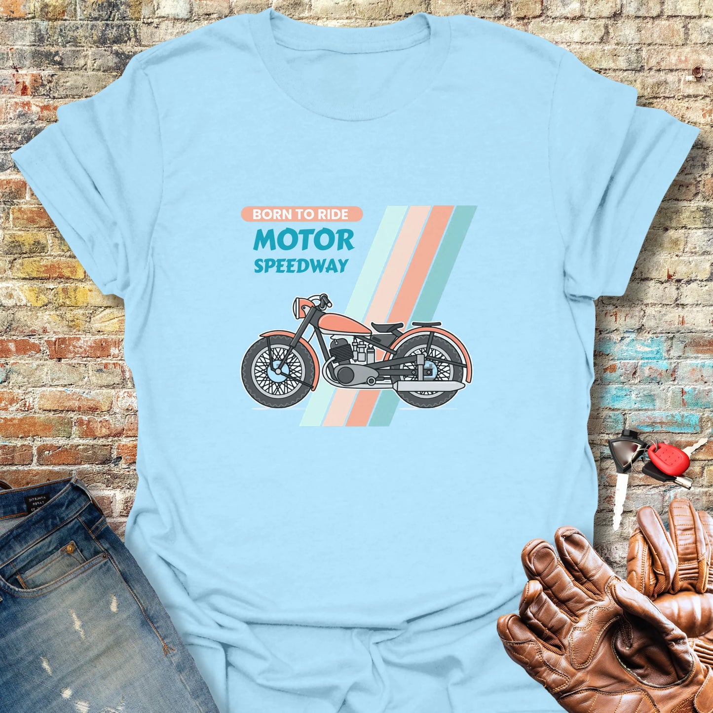 Motor Speedway T-Shirt - Light Blue