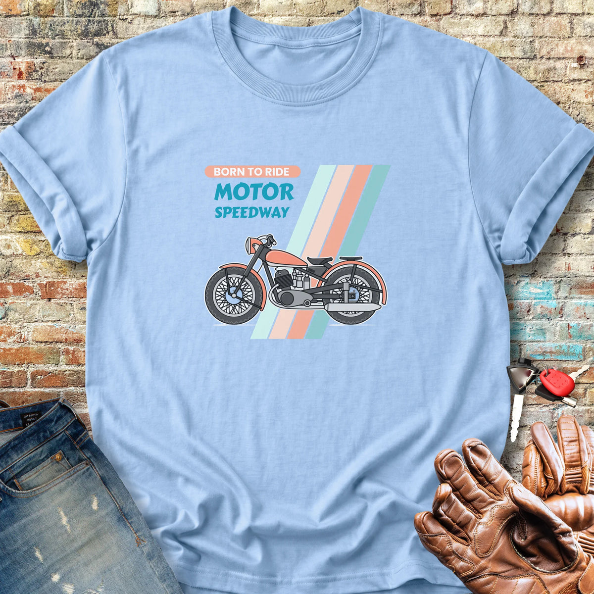 Motor Speedway Classic T-Shirt - Light Blue