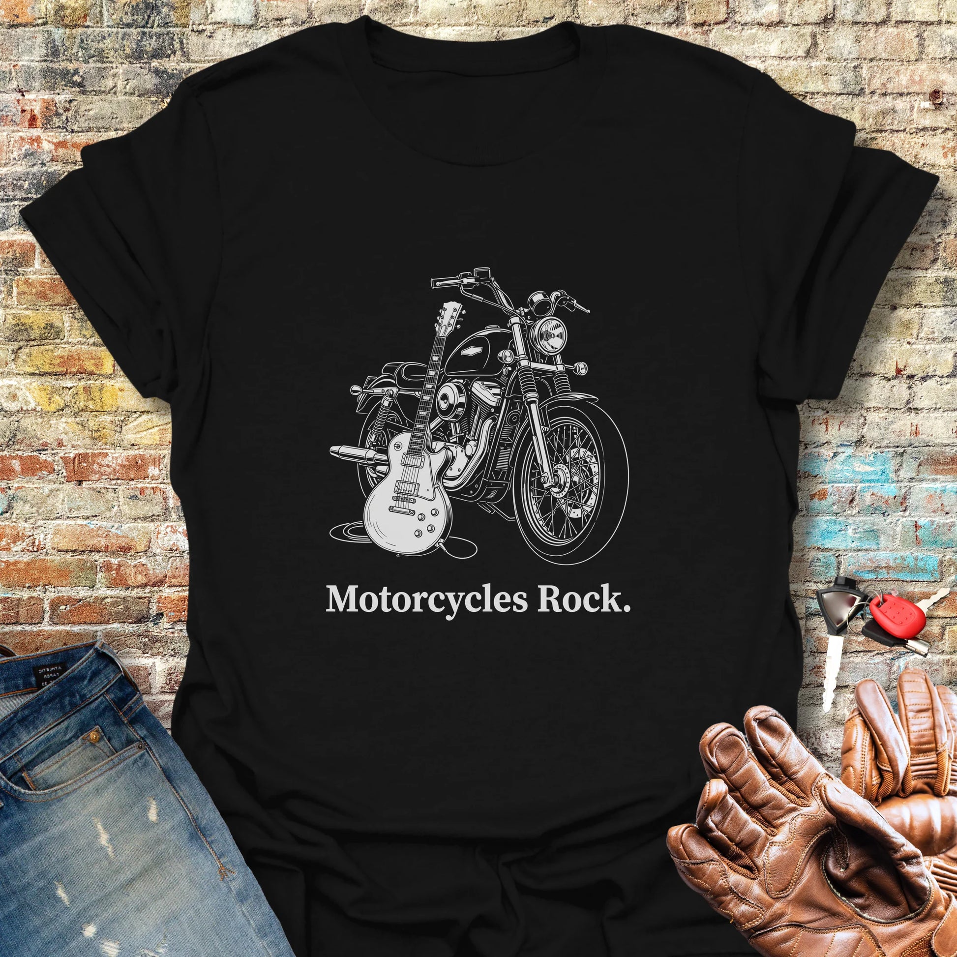 Motorcycle Axe T-Shirt - Black