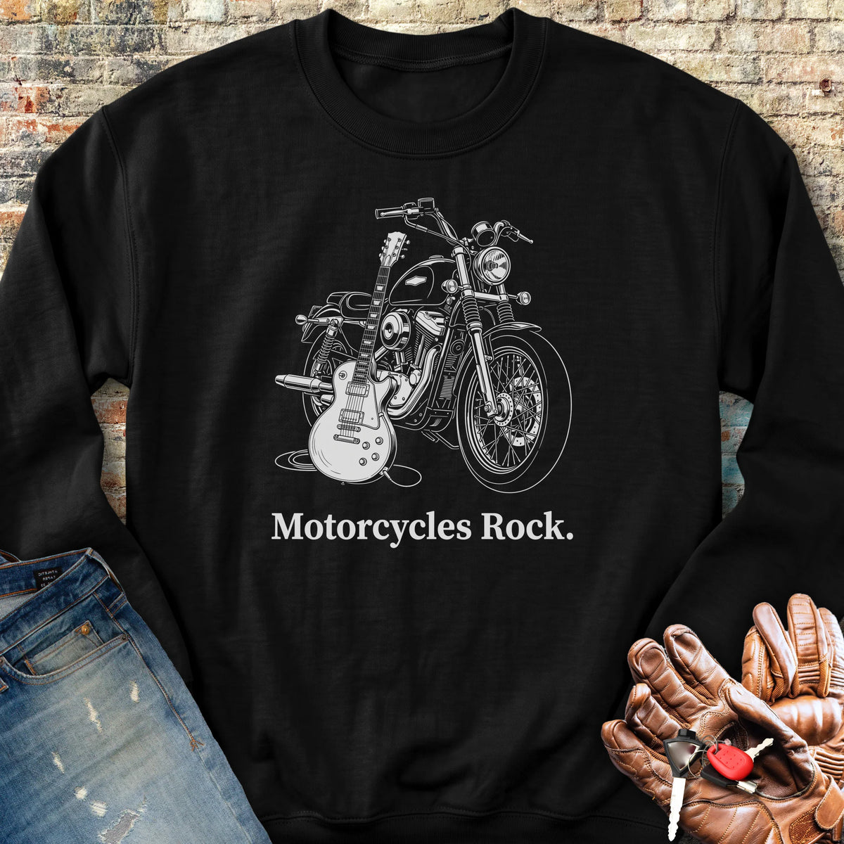 Motorcycle Axe Sweatshirt - Black