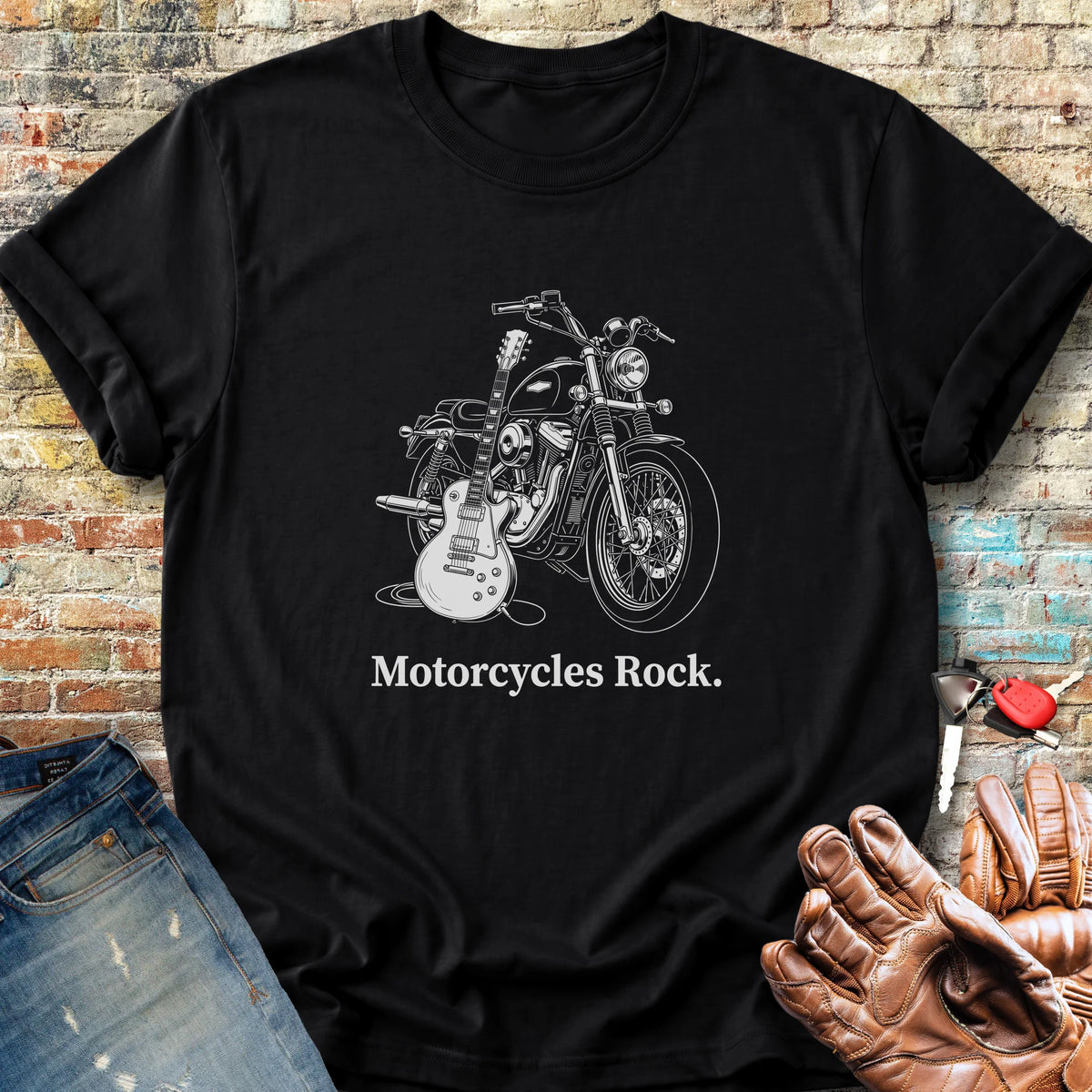 Motorcycle Axe Classic T-Shirt - Black