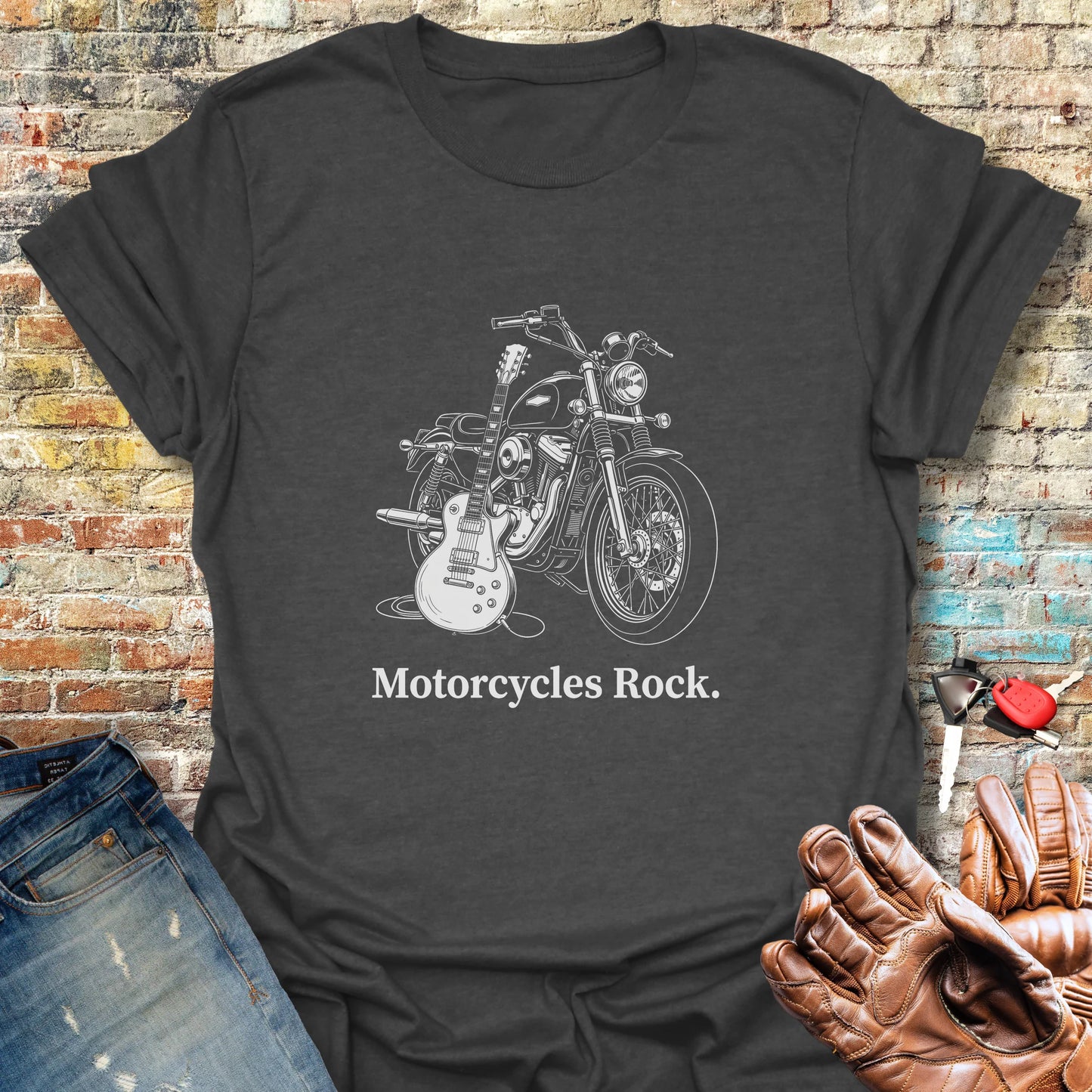 Motorcycle Axe T-Shirt - Dark Heather