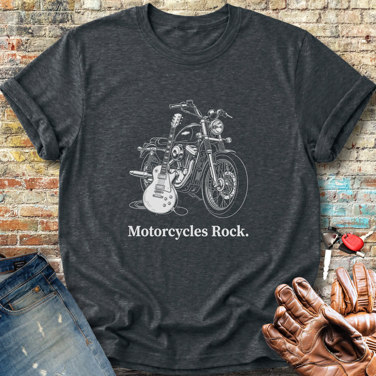 Motorcycle Axe Classic T-Shirt - Dark Heather