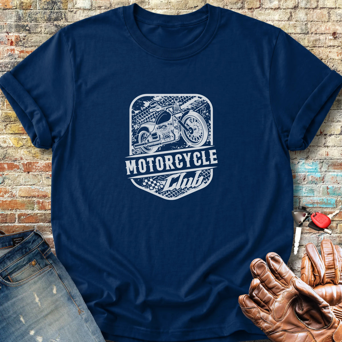 Motorcycle Club Classic T-Shirt - Navy