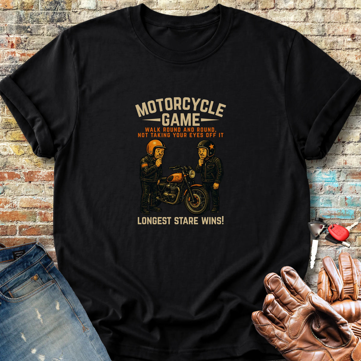 Motorcycle Game Classic T-Shirt - Black