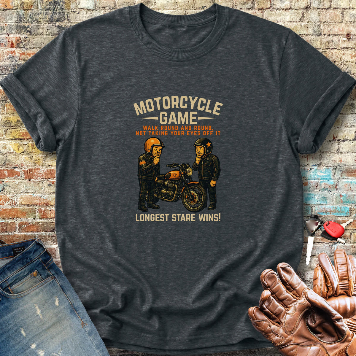 Motorcycle Game Classic T-Shirt - Dark Heather