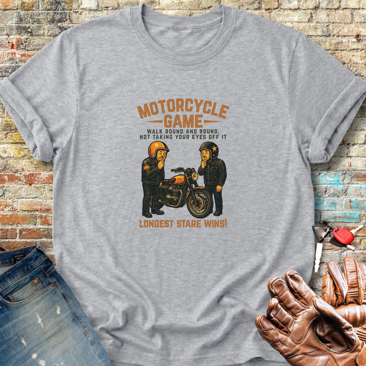 Motorcycle Game Classic T-Shirt - Sport Grey