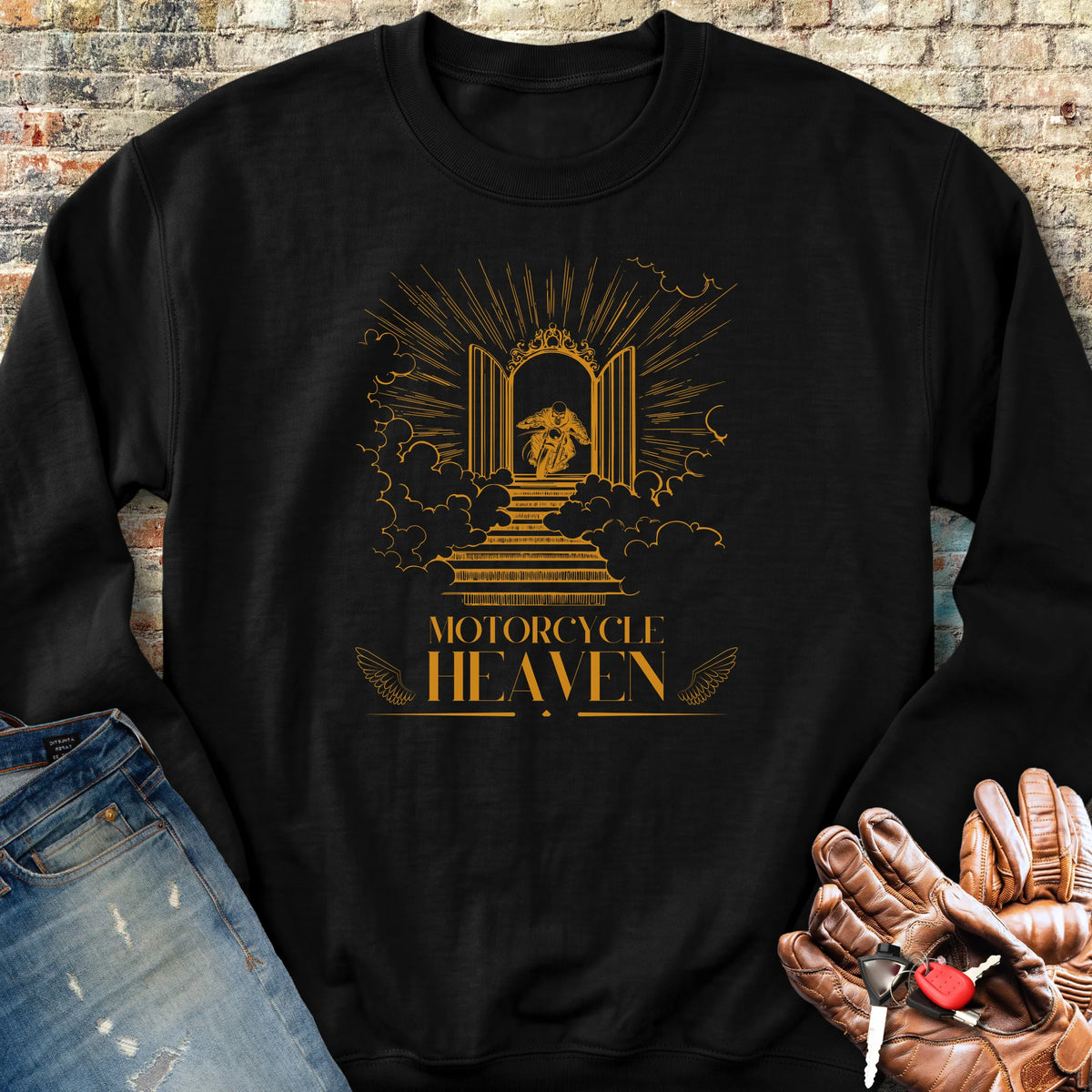 Motorcycle Heaven Sweatshirt - Black