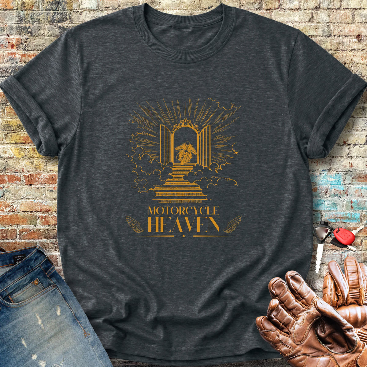 Motorcycle Heaven Classic T-Shirt - Dark Heather