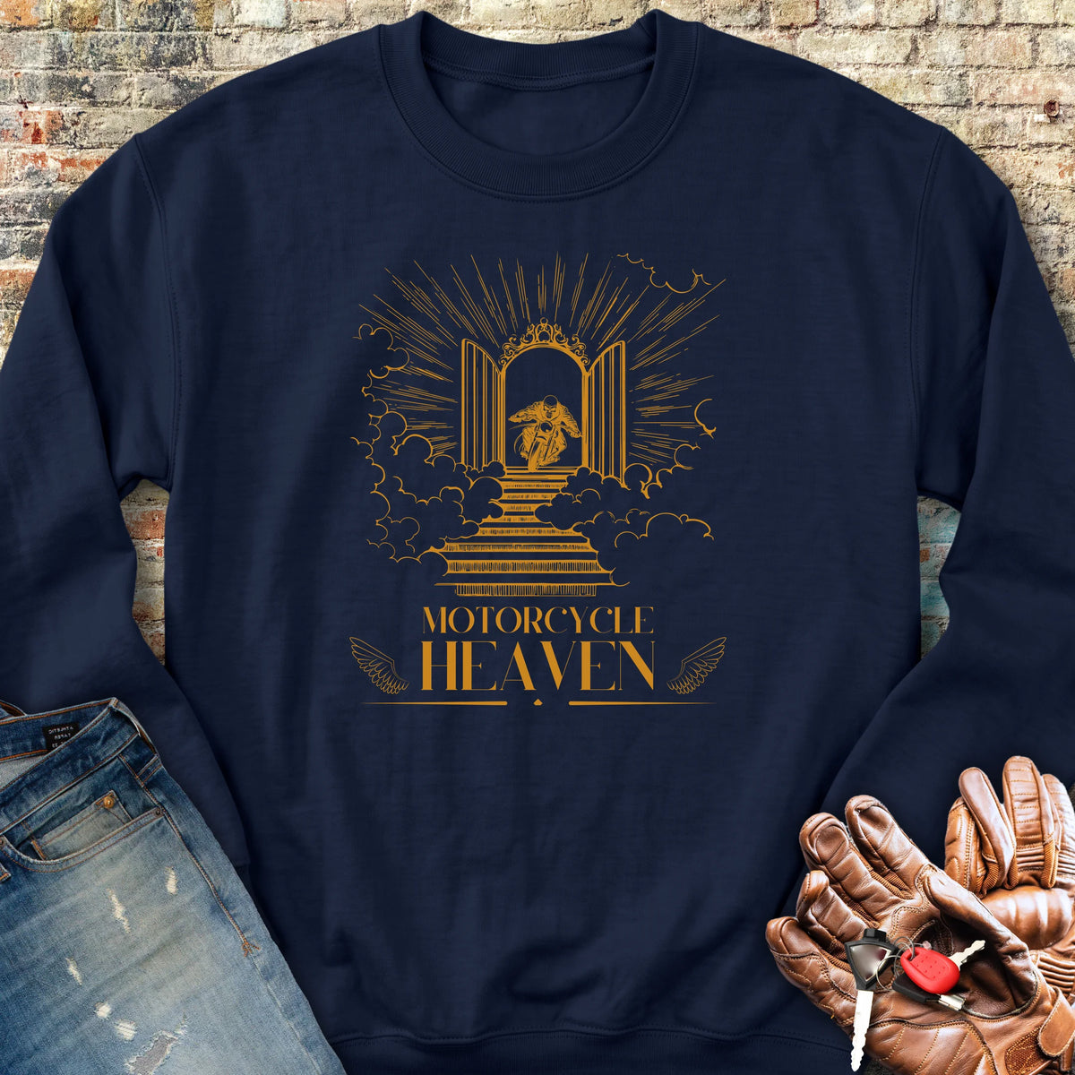 Motorcycle Heaven Sweatshirt - Navy