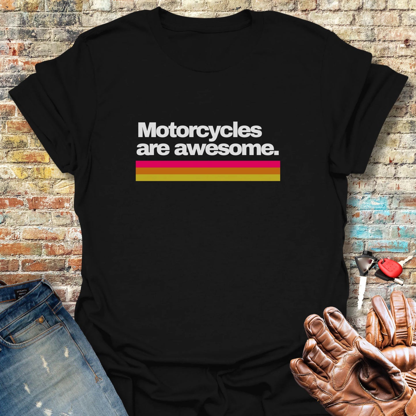 Motorcycles Are Awesome T-Shirt - Black