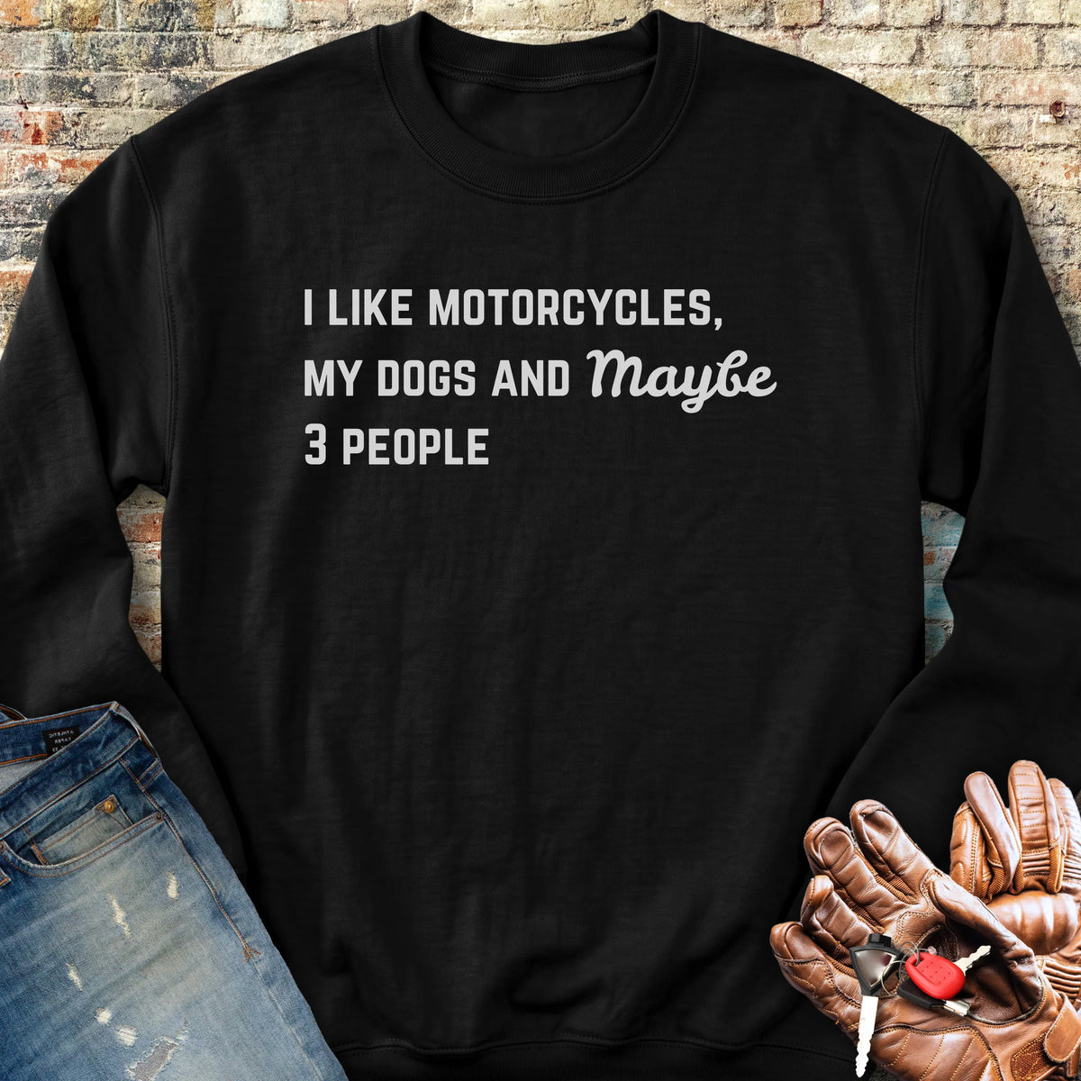 Motorcycles & Dogs Sweatshirt - Black