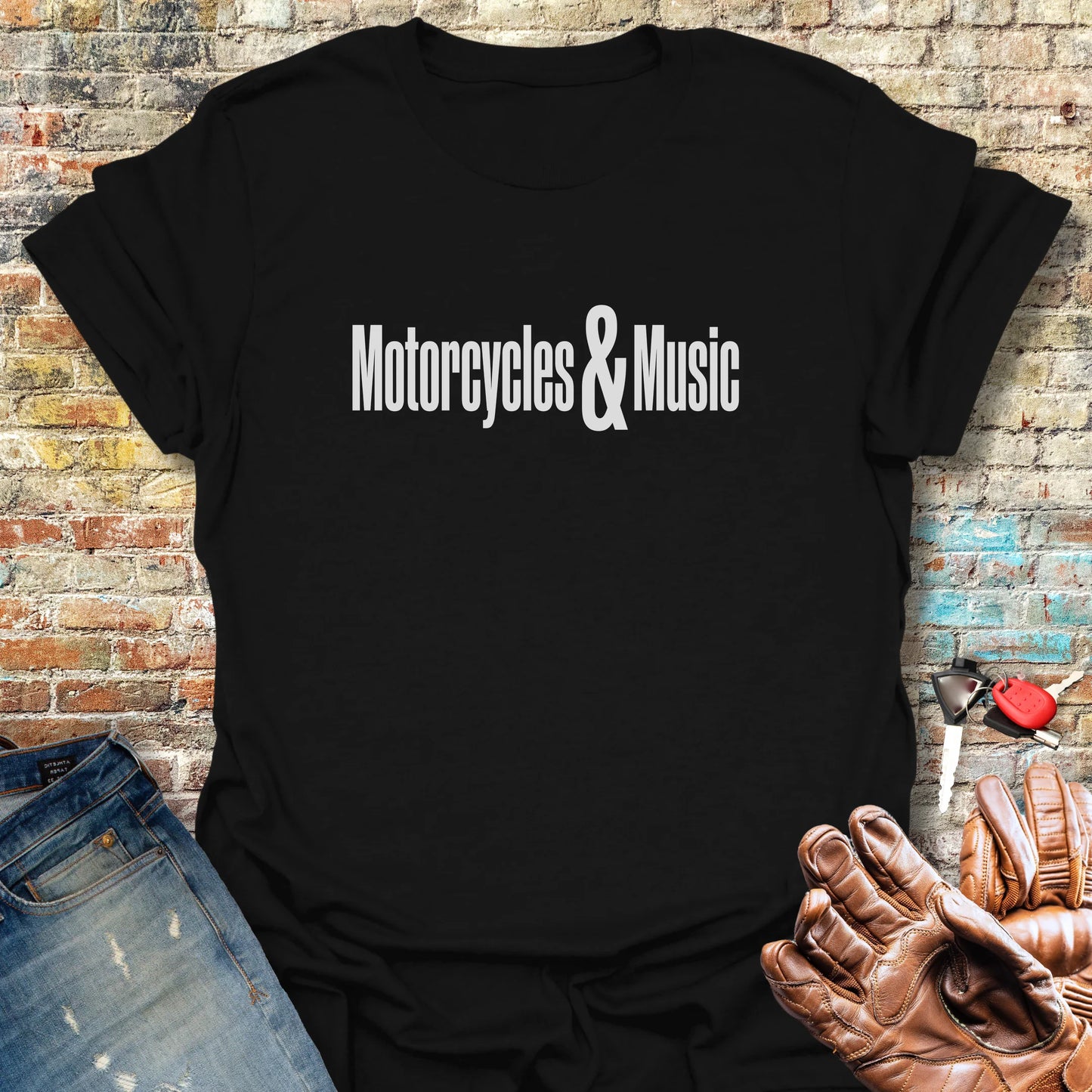 Motorcycles & Music T-Shirt - Black