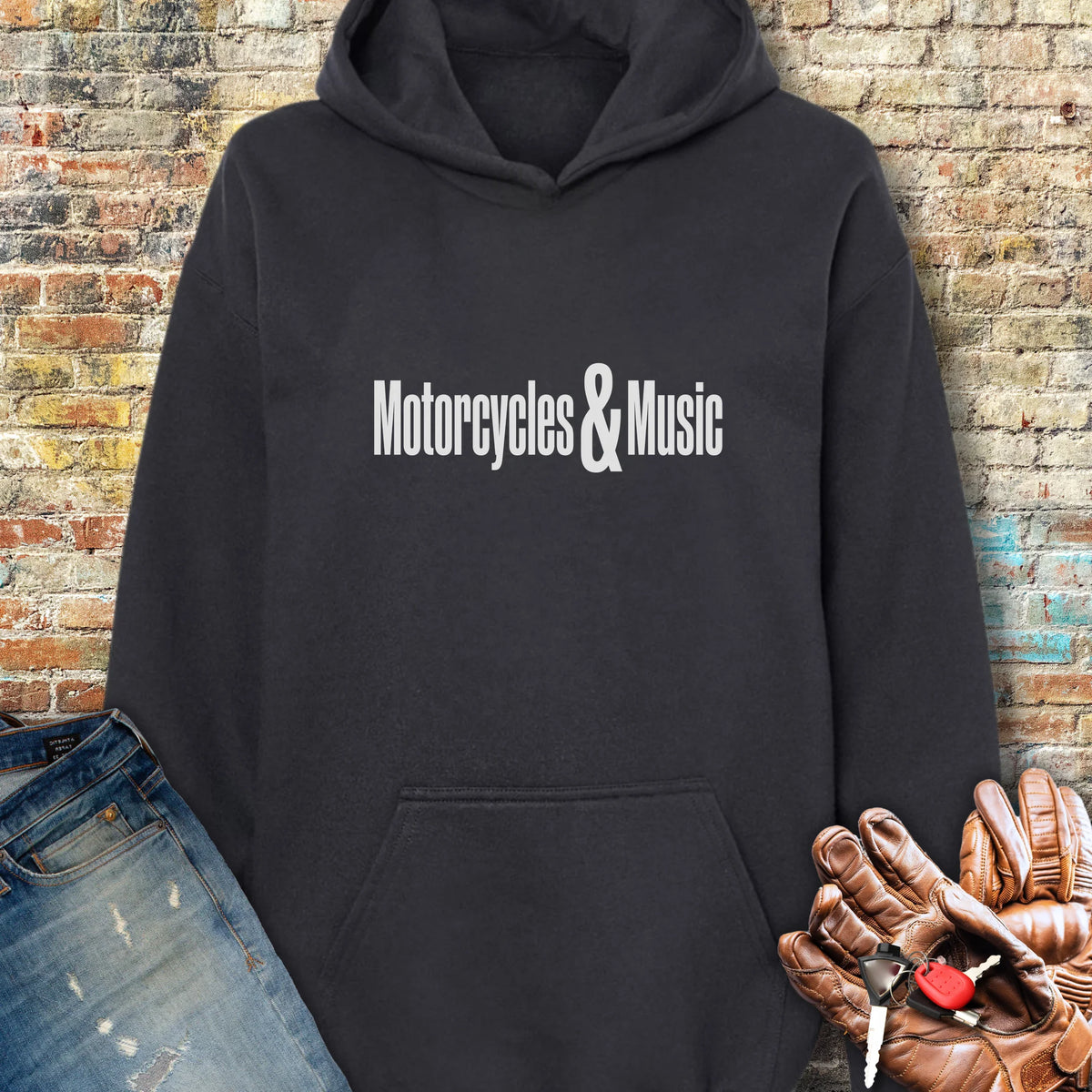 Motorcycles & Music Hoodie - Black