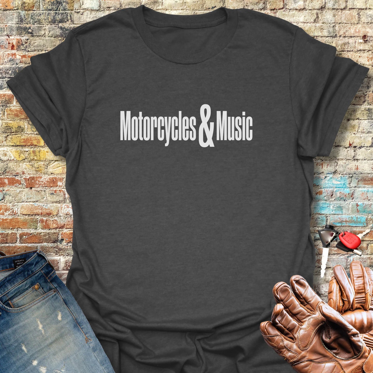 Motorcycles & Music T-Shirt - Dark Heather