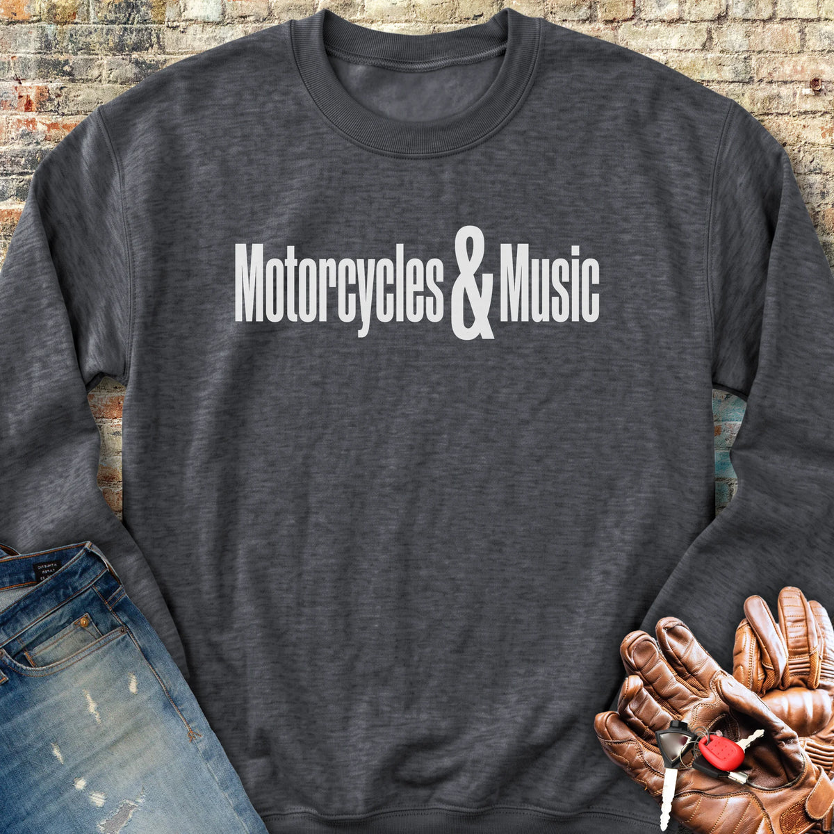 Motorcycles & Music Sweatshirt - Dark Heather