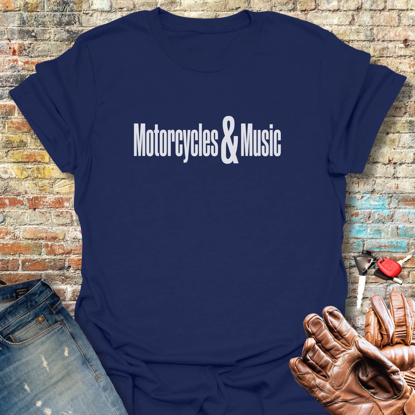 Motorcycles & Music T-Shirt - Navy