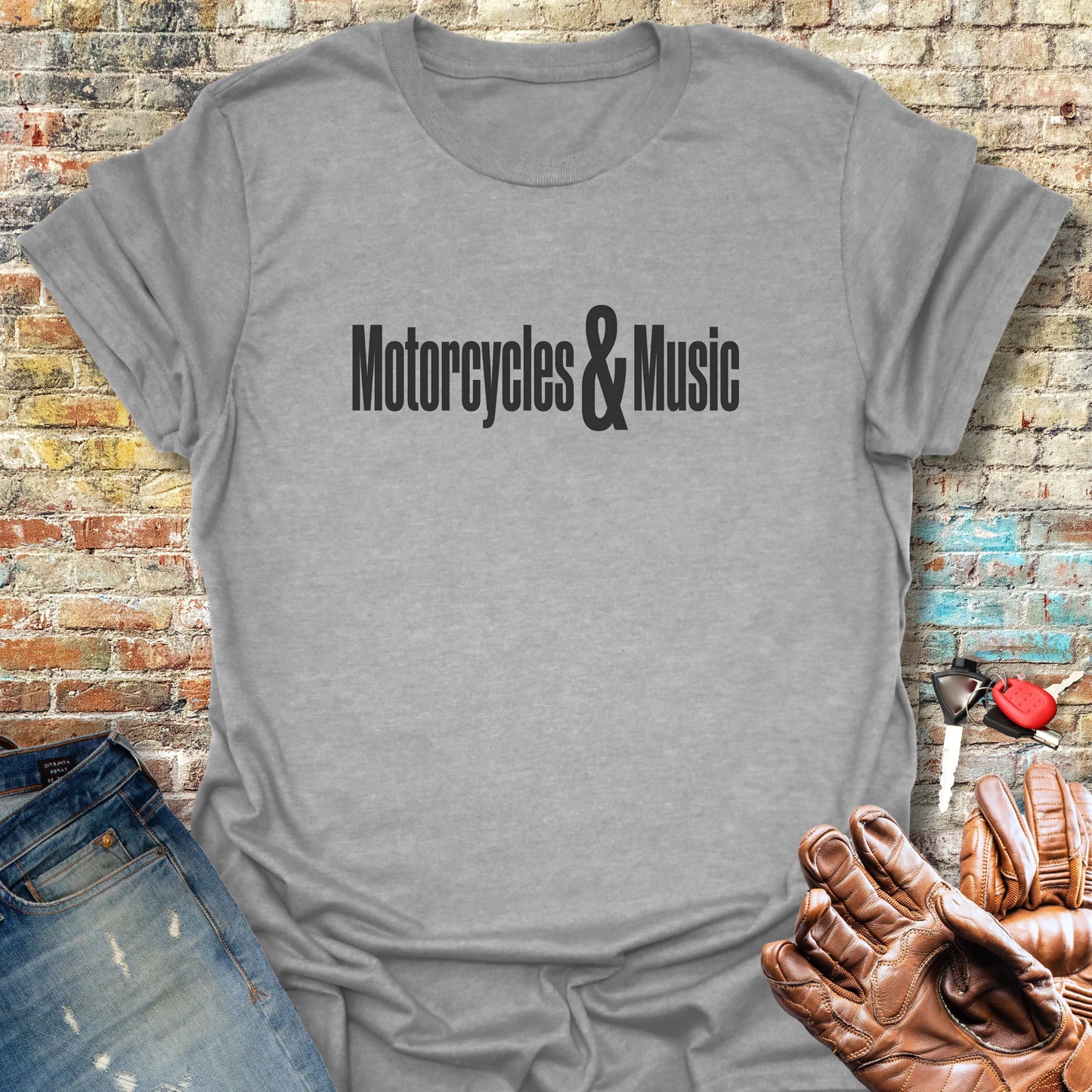 Motorcycles & Music T-Shirt - Sport Grey