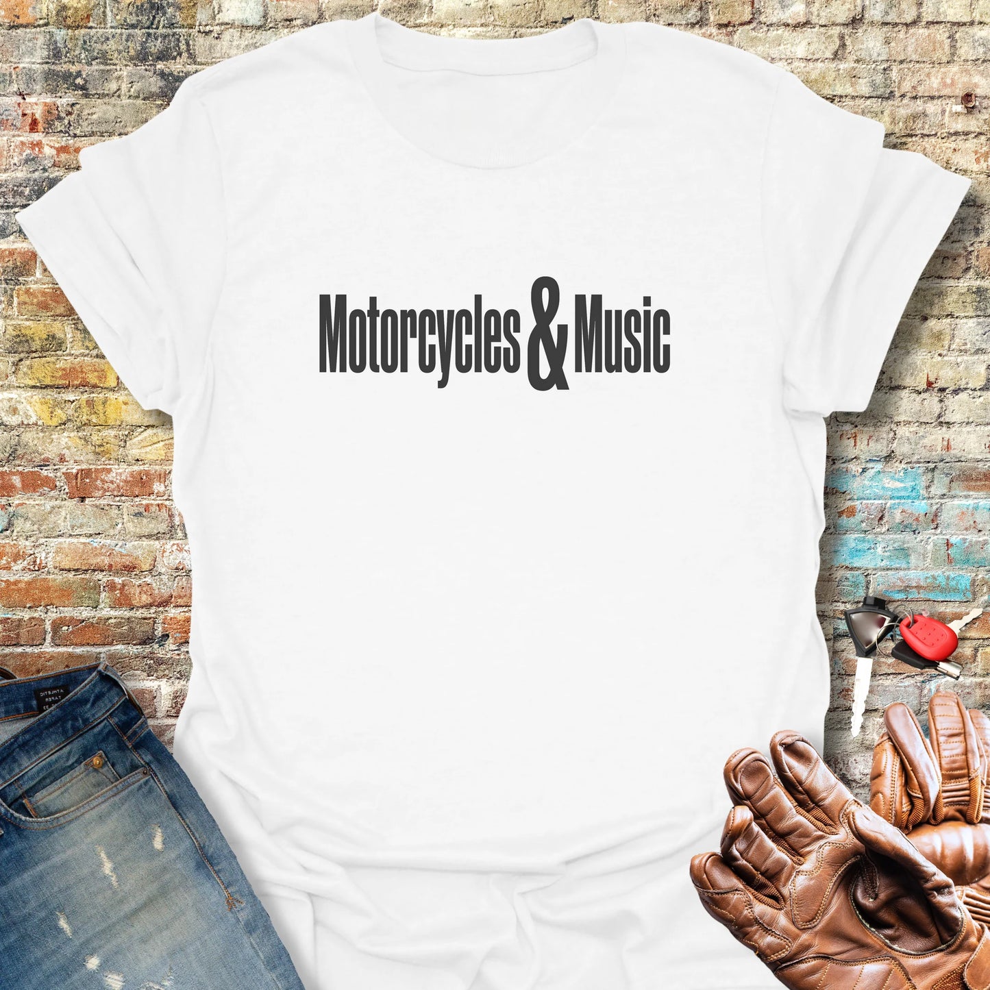 Motorcycles & Music T-Shirt - White