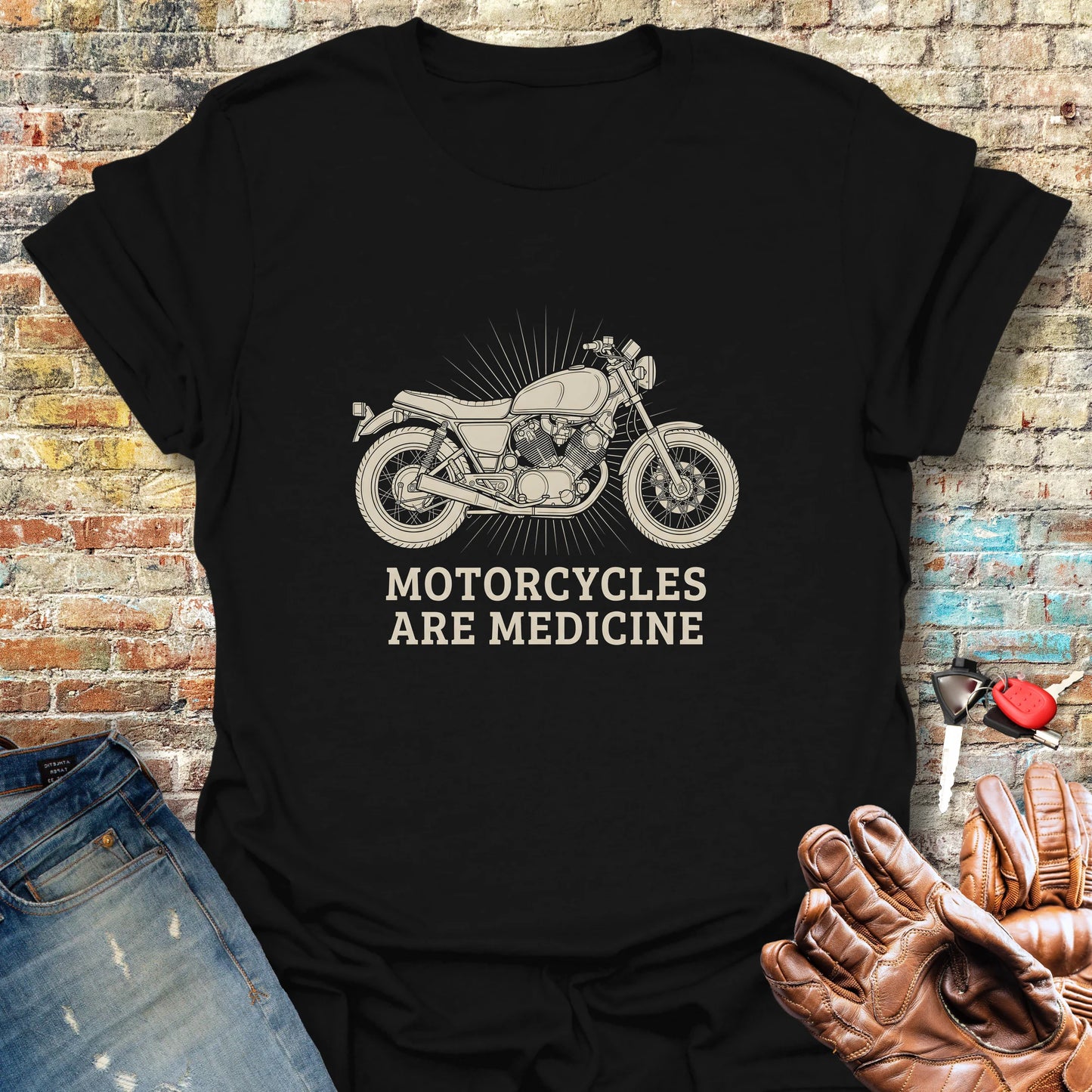 Motorcycles are Medicine T-Shirt - Black