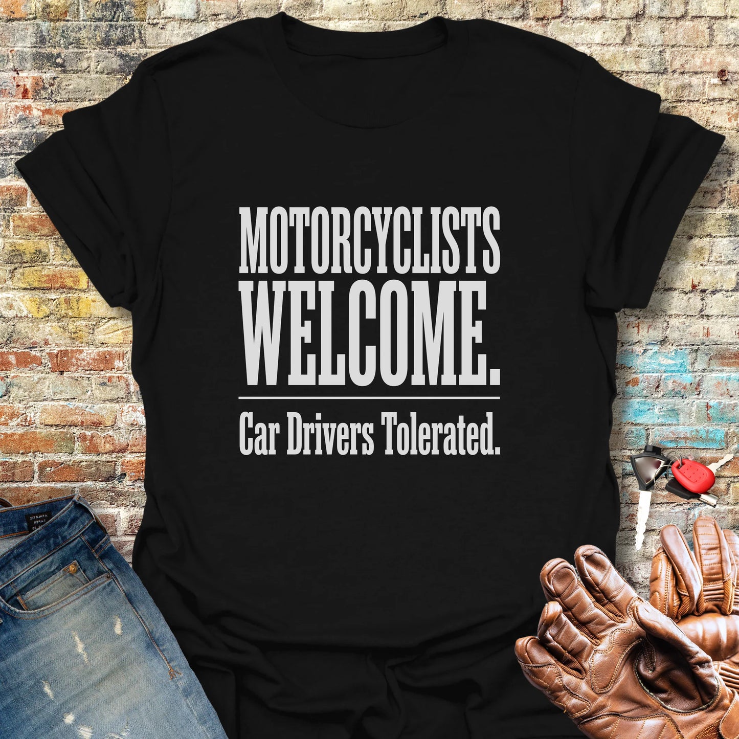 Motorcyclists Welcome T-Shirt - Black