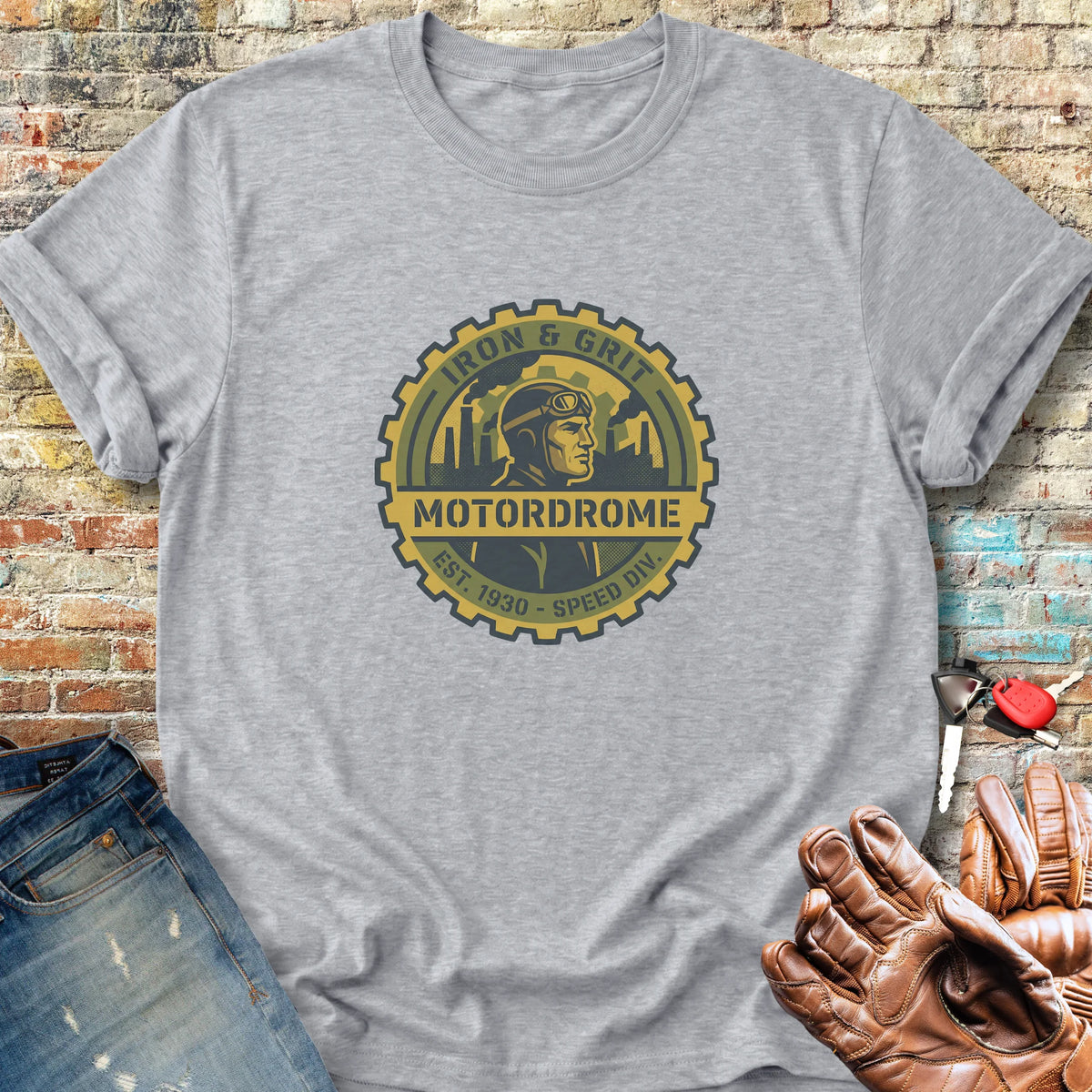 Motordrome Classic T-Shirt - Sport Grey