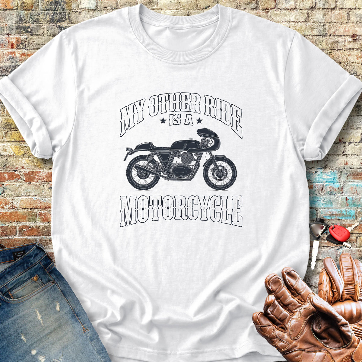 My Other Ride is a Cafe Racer Classic T-Shirt - White