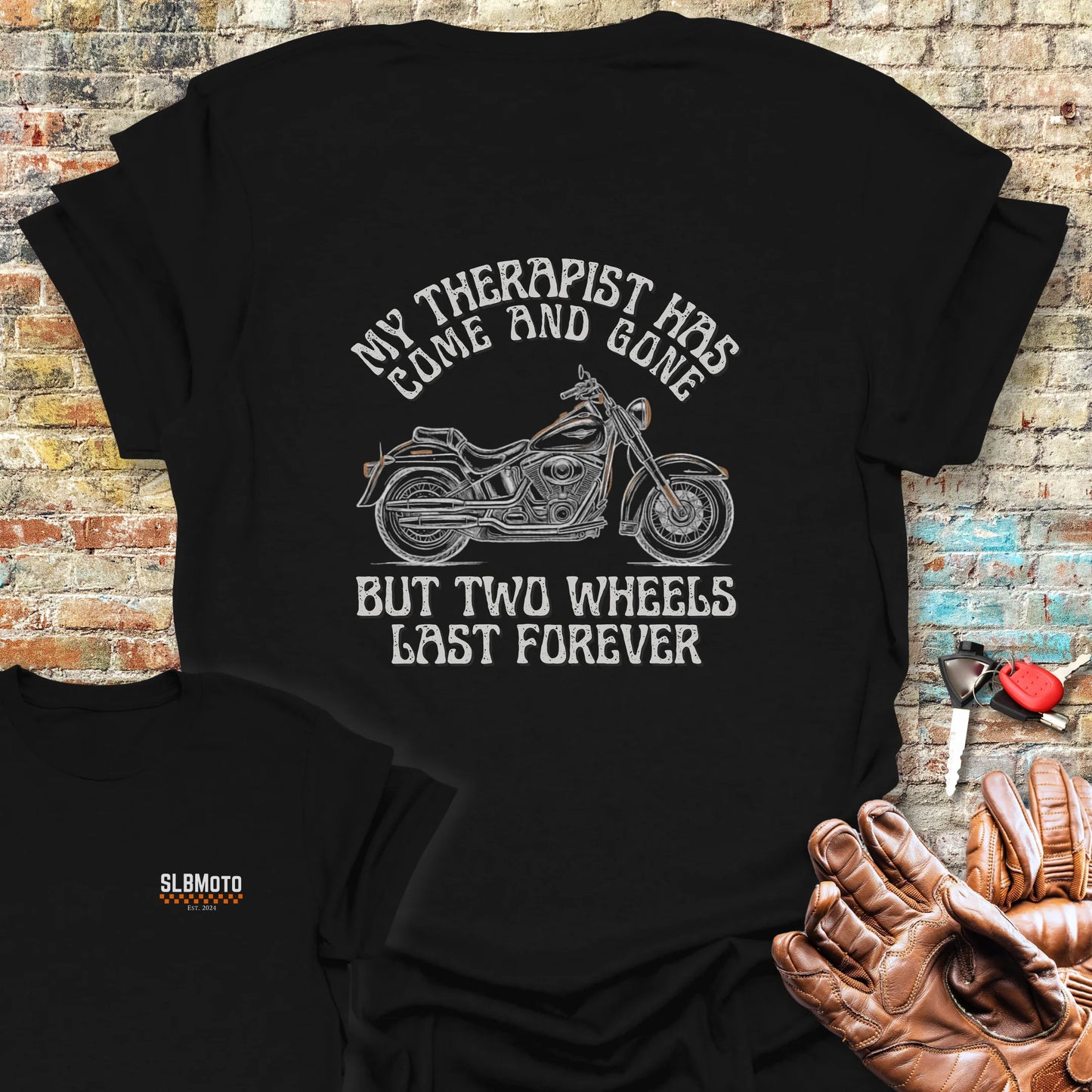 My Therapist Back Print T-Shirt - Black