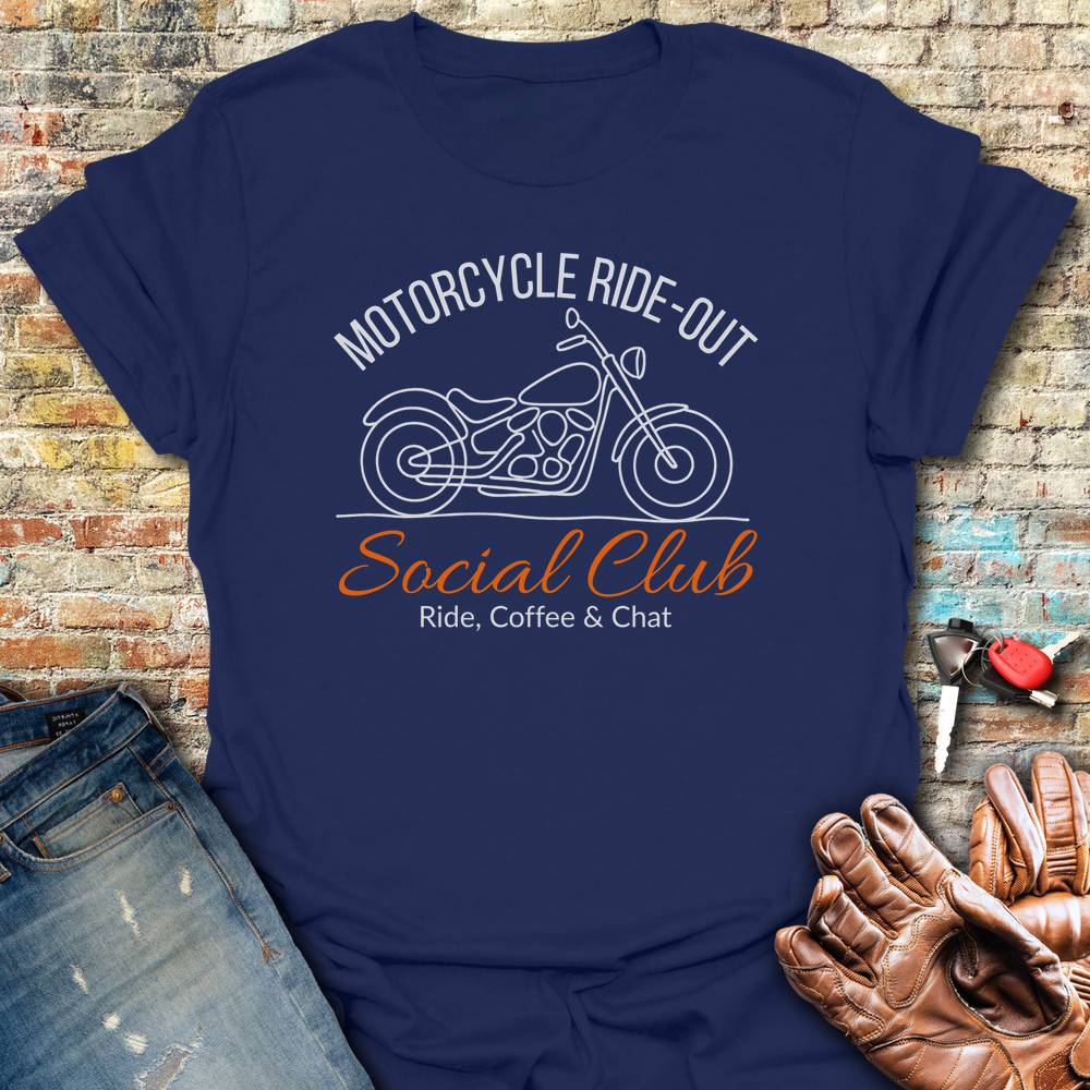 Ride-Out Social Club T-Shirt - Navy