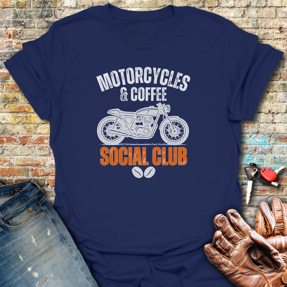 Coffee Social T-Shirt - Navy