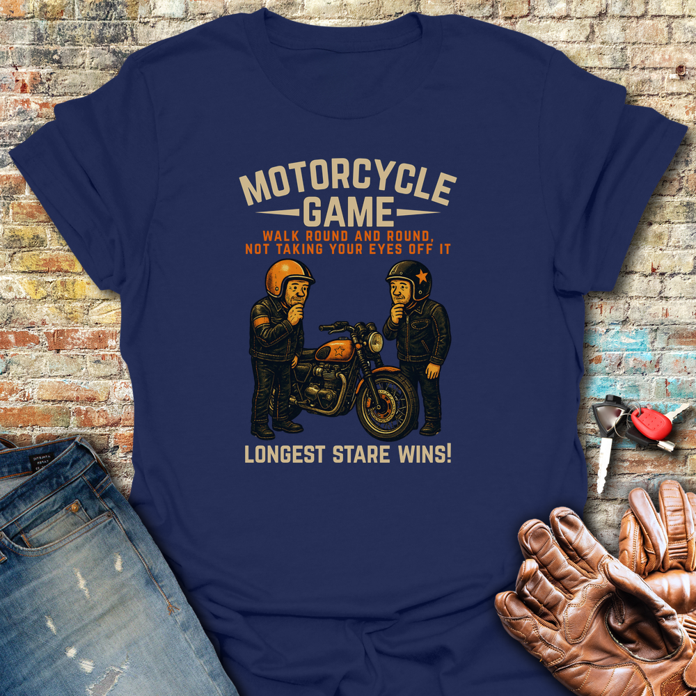 Motorcycle Game T-Shirt - Navy