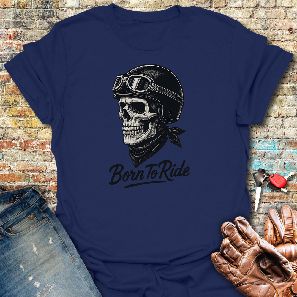 Skull Rider T-Shirt - Navy