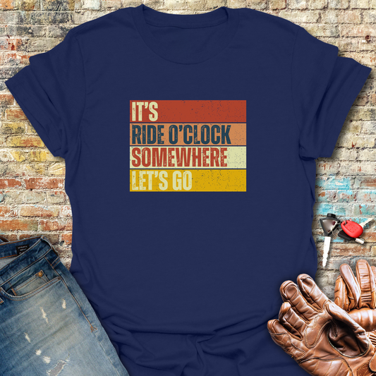 Let S Go Block T-Shirt - Navy