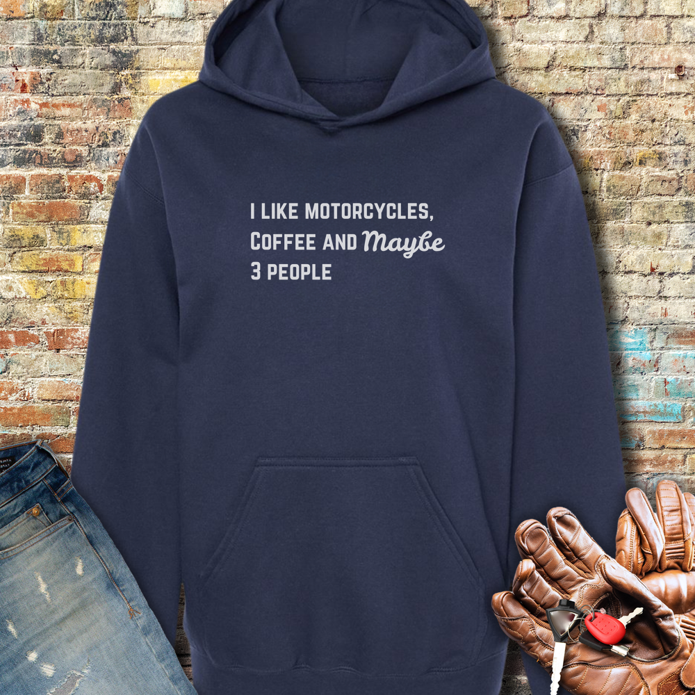 Motorcycles Coffee Hoodie - Navy
