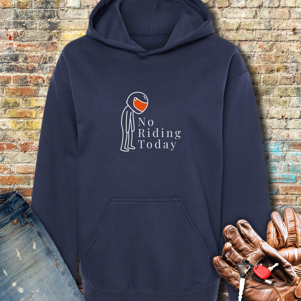 No Riding Hoodie - Navy