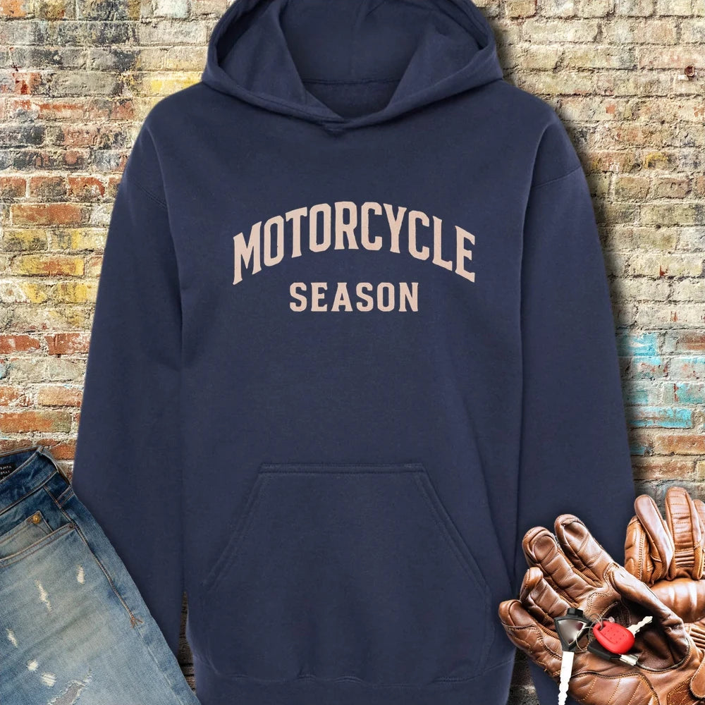Motorcycle Season Hoodie - Navy