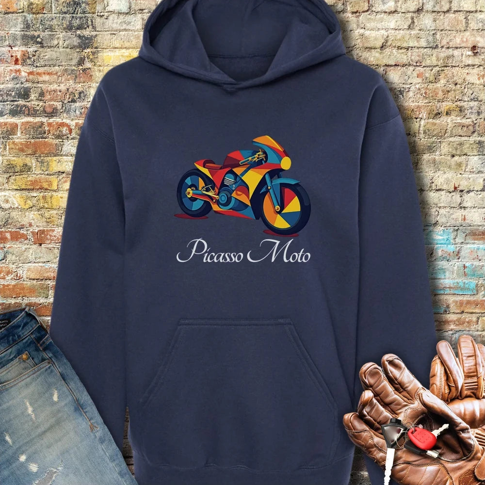 Picasso Moto Hoodie - Navy