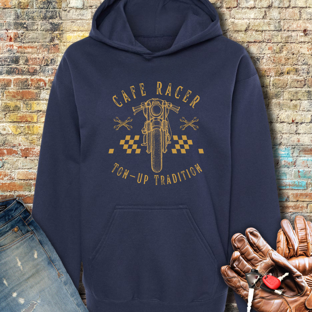 Cafe Racer Ton-Up Hoodie - Navy