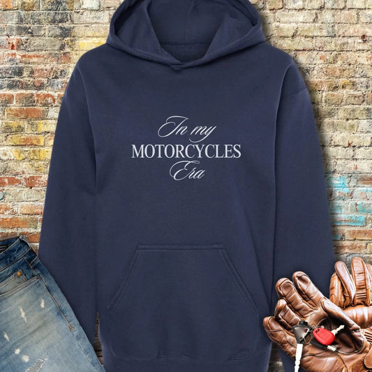 In My Motorcycles Era Hoodie - Navy